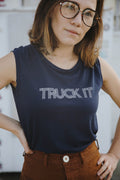 Blue Truck It Muscle Tee for Women by The Bee and The Fox