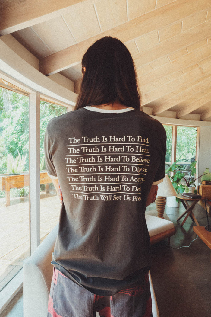 The back of the Truth ringer tee shirt by The Bee & The Fox