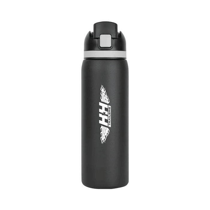 Two-Toned 27oz. Stainless Steel Pop Straw Bottle