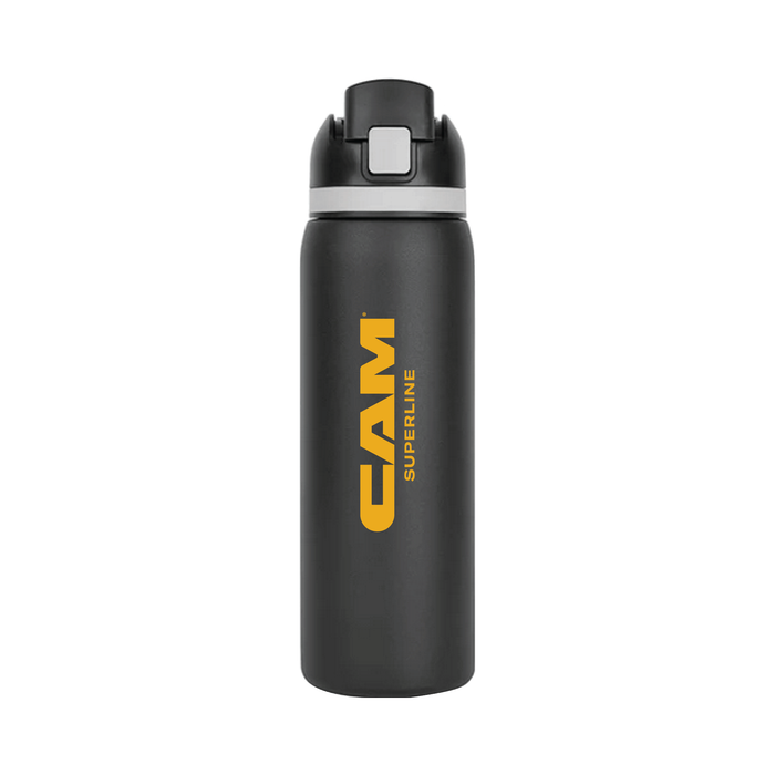 Two-Toned 27oz. Stainless Steel Pop Straw Bottle