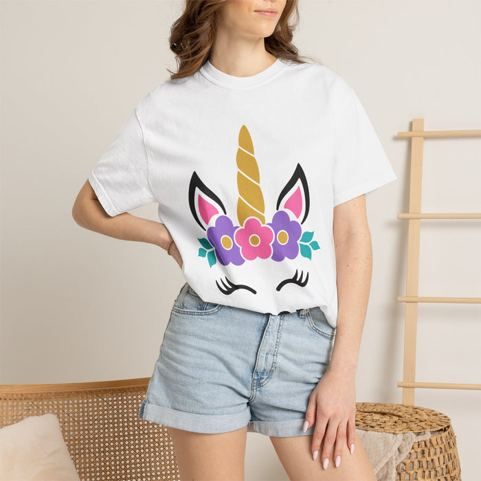 Unicorn Floral T-Shirt — Cute Kids & Women's Magical Unicorn Tee