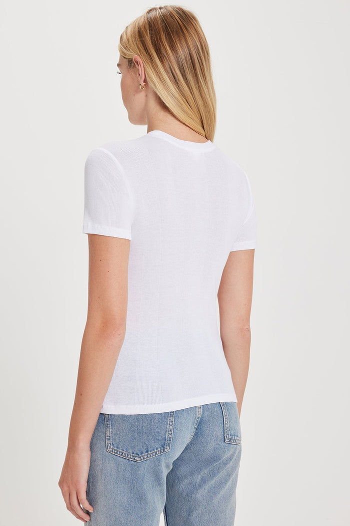 Variegated Rib Tee - Goldie LeWinter #color_white