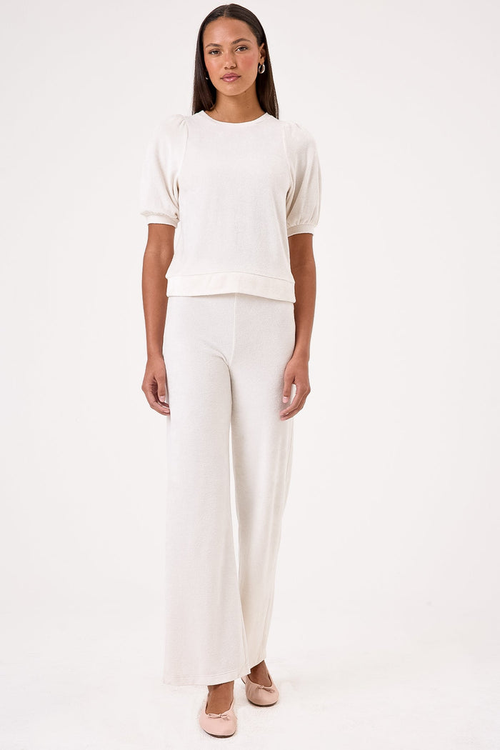 Velour Crush Pant - Goldie LeWinter #color_white sand