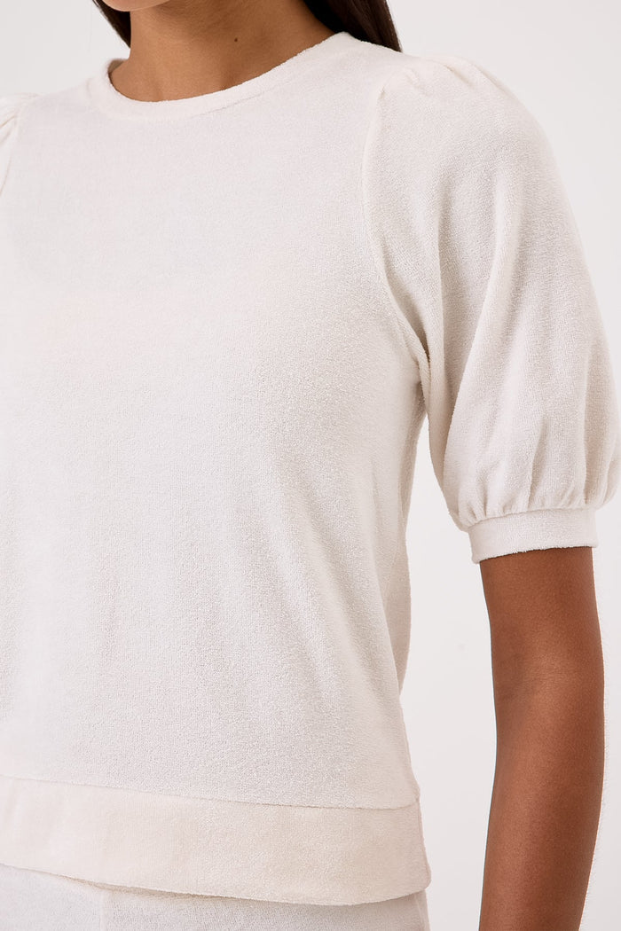 Velour Crush Top - Goldie LeWinter #color_white sand