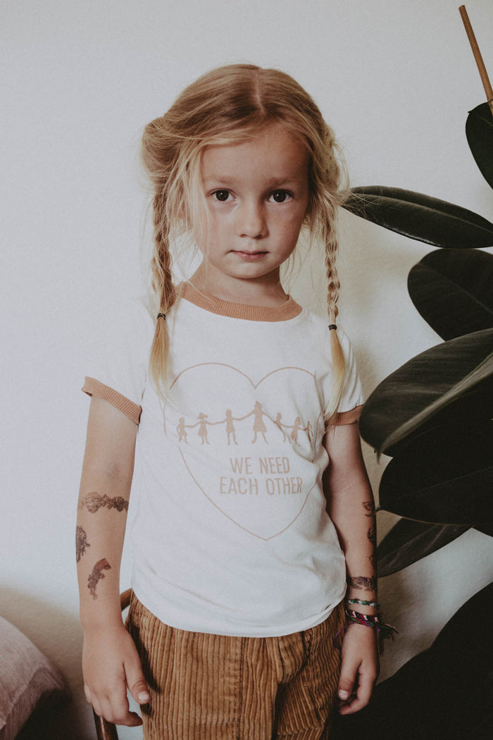 We Need Each Other Ringer Tee for Kids by The Bee and The Fox