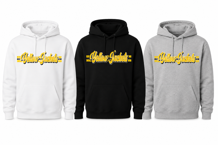 Yellow Jackets Distresed Hoodie