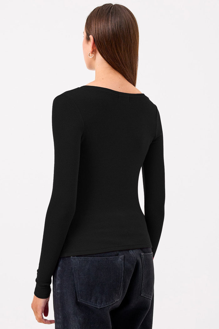 Yvonne Bateau Top - Goldie LeWinter #color_black